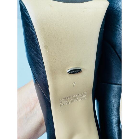 Tony Bianco Jaguar Platform Heels sz 7 Black Como Leather Ankle Strap Pump - Picture 4 of 10